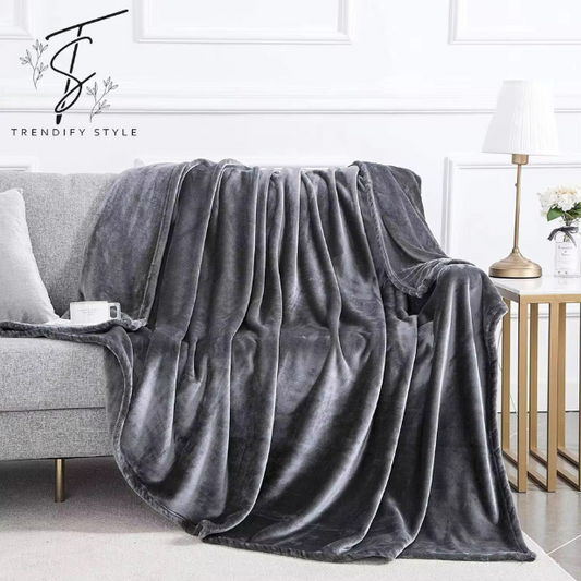 Cozy Elegant Plush Fleece AC Blanket