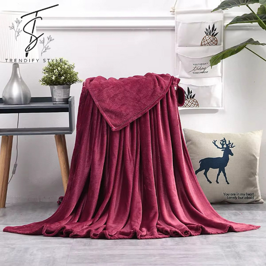 Cozy Elegant Plush Fleece AC Blanket