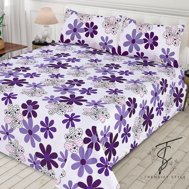 Pure Cotton Bedsheet Set - King Size