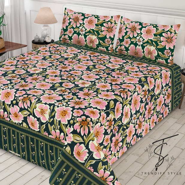 Pure Cotton Bedsheet Set - King Size