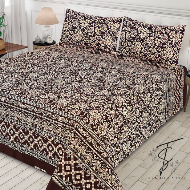 Pure Cotton Bedsheet Set - King Size