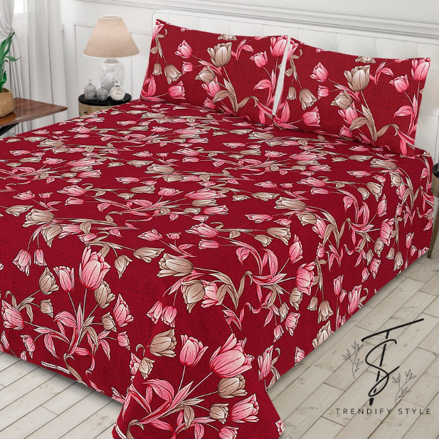 Pure Cotton Bedsheet Set - King Size