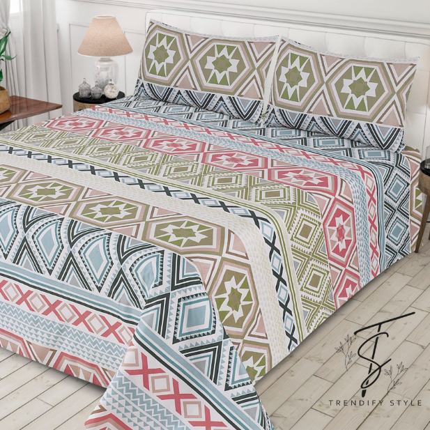 Pure Cotton Bedsheet Set - King Size