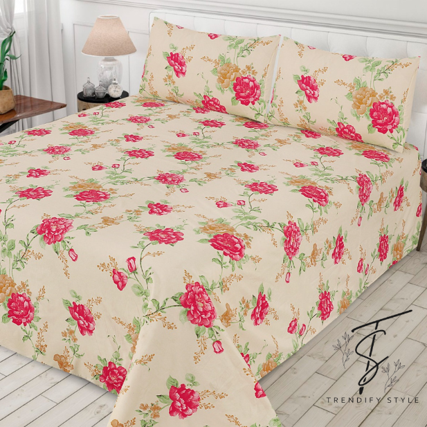 Pure Cotton Bedsheet Set - King Size