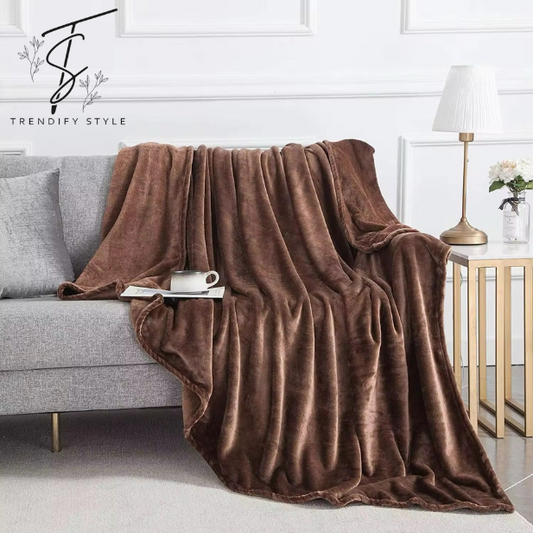 Cozy Elegant Plush Fleece AC Blanket