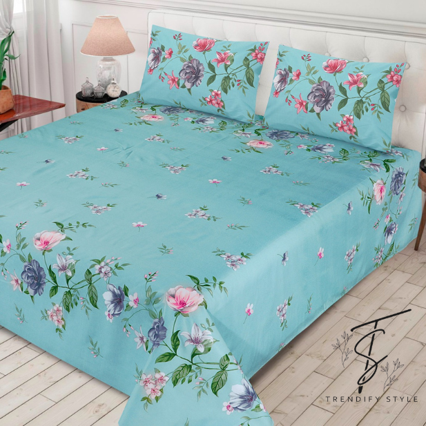 Pure Cotton Bedsheet Set - King Size