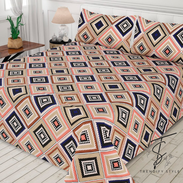 Pure Cotton Bedsheet Set - King Size