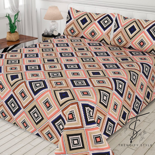 Pure Cotton Bedsheet Set - King Size