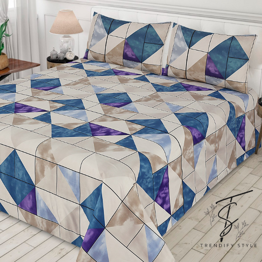 Pure Cotton Bedsheet Set - King Size