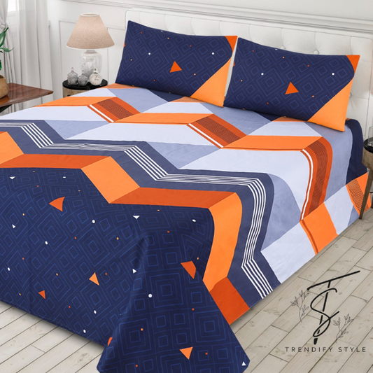 Pure Cotton Bedsheet Set - King Size