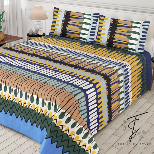 Pure Cotton Bedsheet Set - King Size