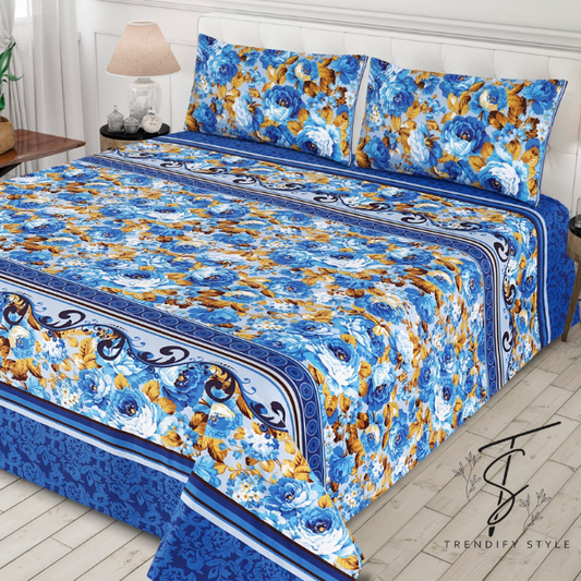 Pure Cotton Bedsheet Set - King Size