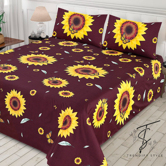 Pure Cotton Bedsheet Set - King Size