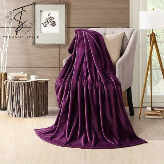 Cozy Elegant Plush Fleece AC Blanket