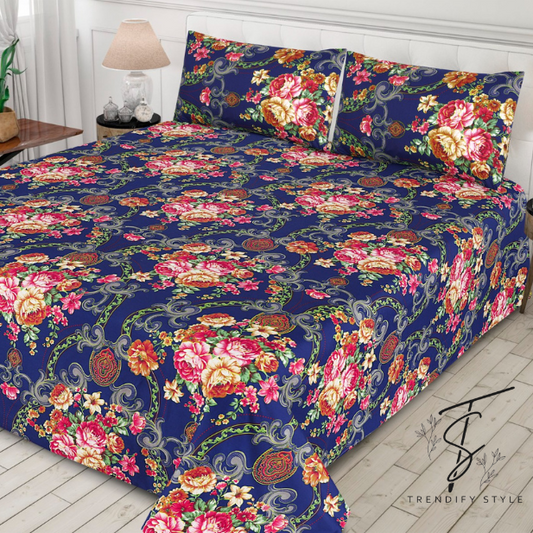 Pure Cotton Bedsheet Set - King Size
