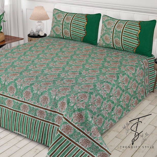 Pure Cotton Bedsheet Set - King Size