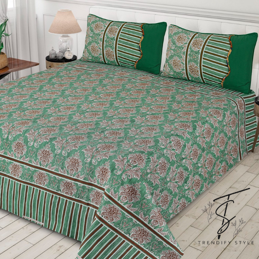 Pure Cotton Bedsheet Set - King Size