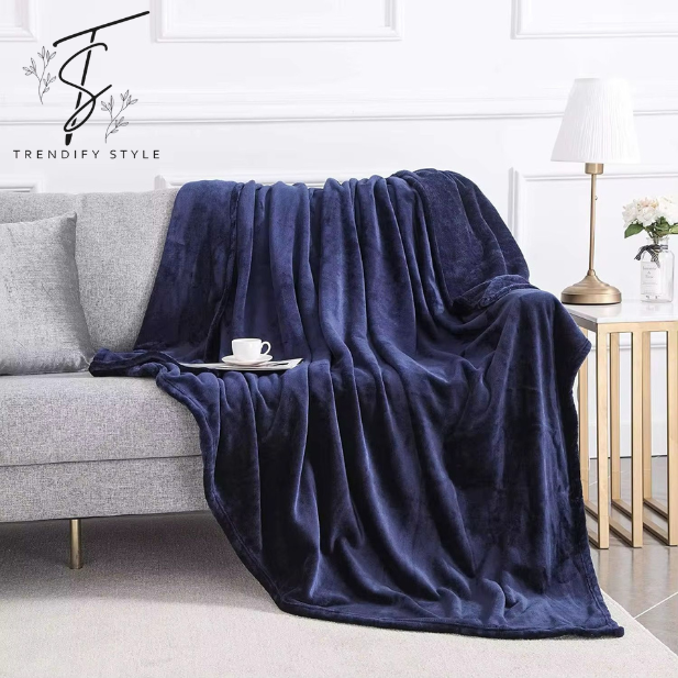 Cozy Elegant Plush Fleece AC Blanket