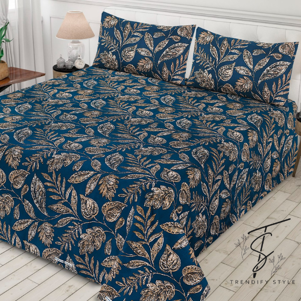 Pure Cotton Bedsheet Set - King Size