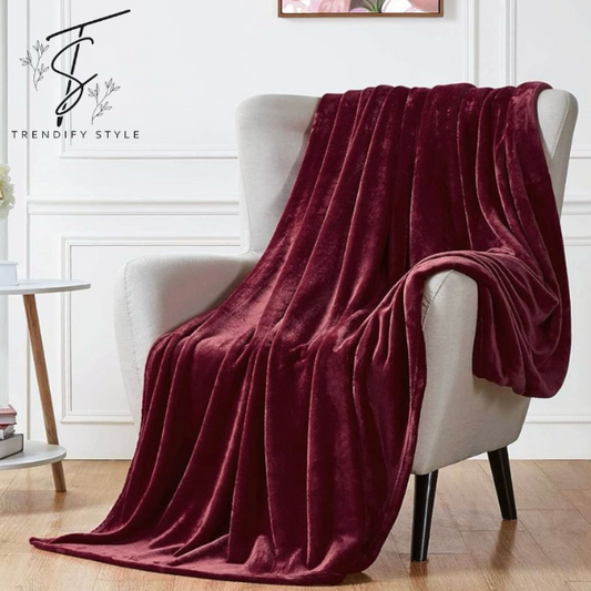 Cozy Elegant Plush Fleece AC Blanket
