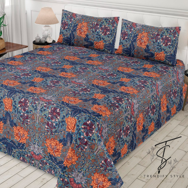 Pure Cotton Bedsheet Set - King Size